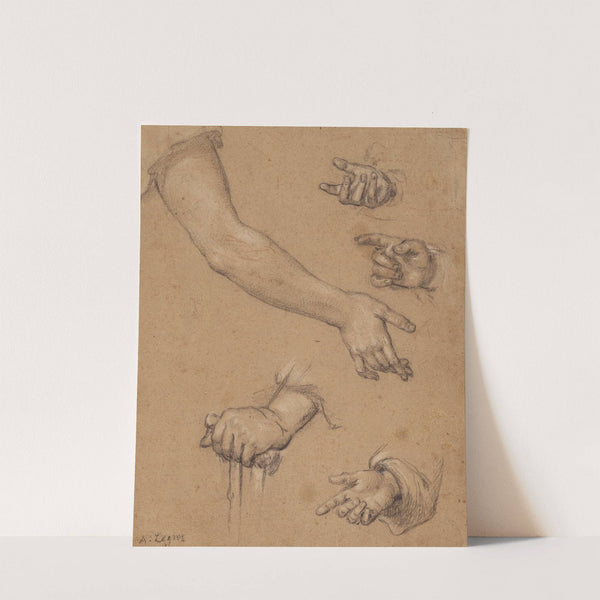Studies of Hands by Alphonse Legros