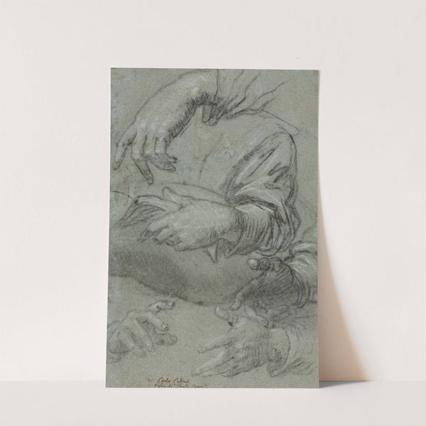 Studies of Hands (recto) (c. 1586) by Carlo Caliari