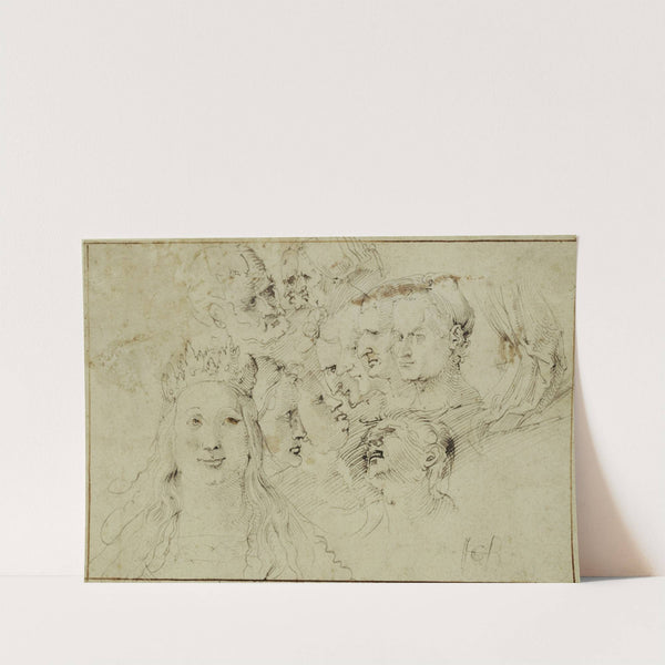 Studies of Heads (1512–1513) by Hans Baldung
