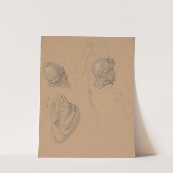 Studies of heads in helmets 'Queen Jadwiga's Oath' by Józef Simmler