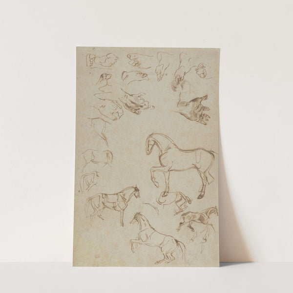 Studies of Horses, Hands, and Feet (ca. 1822–27) by Eugène Delacroix