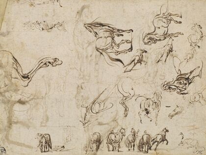 Studies of Horses (verso) — size preview