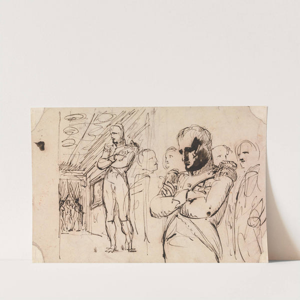 Studies of Napoleon, arms folded, with other figures by Benjamin Robert Haydon