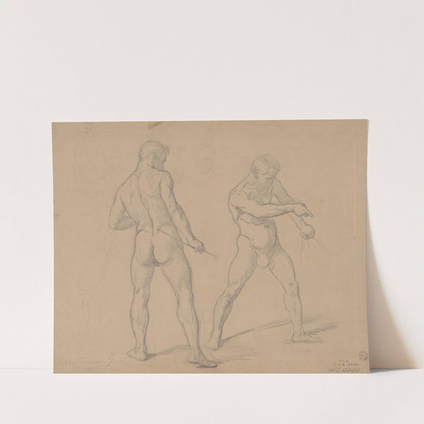 Studies of nude males to the painting 'Martyrdom of St. Josaphat Kuntsevych' by Józef Simmler