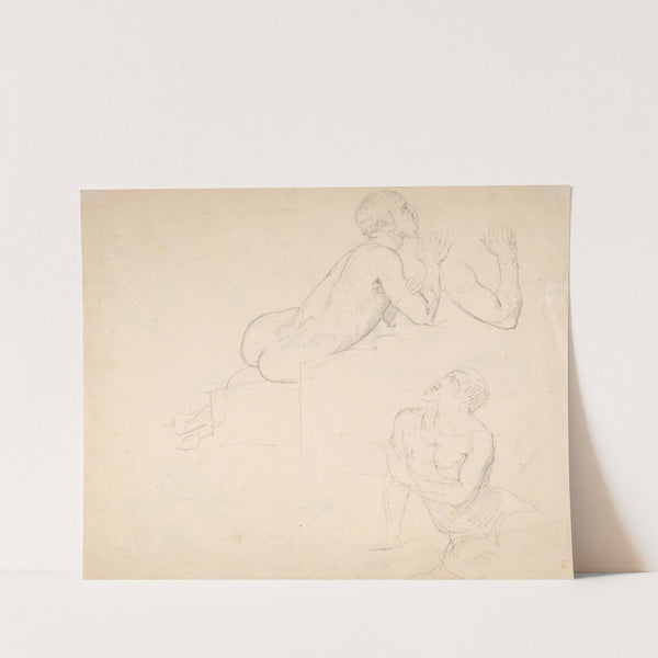 Studies of Seated Man by Eduard Julius Friedrich Bendemann