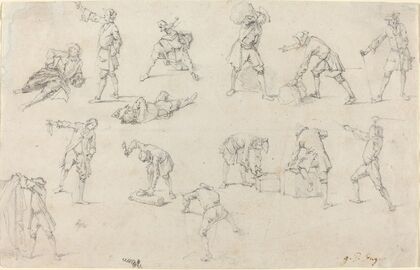 Studies of Soldiers in Camp