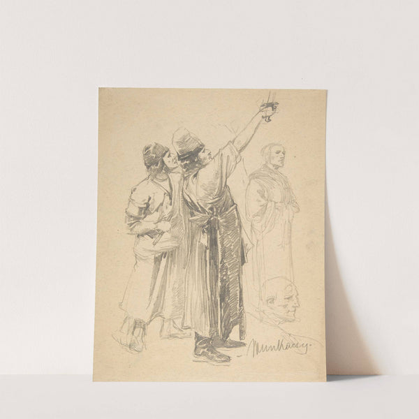 Studies of Standing Men (ca. 1891–92) by Mihály Munkácsy