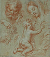 Studies of the Madonna and Child and of Heads