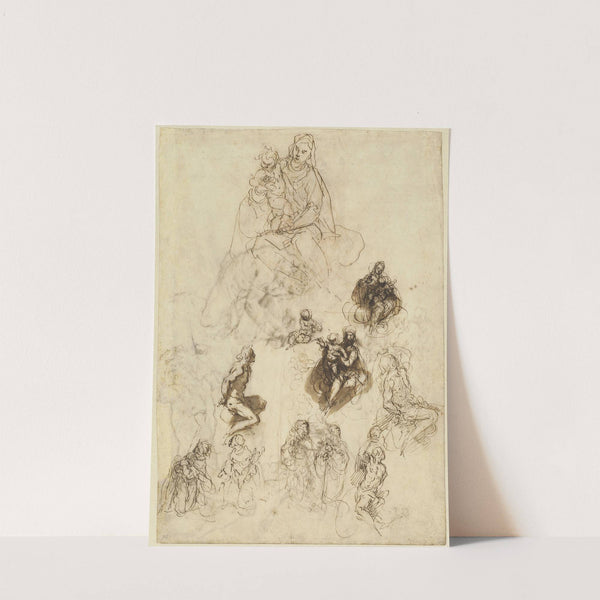 Studies of the Virgin and Child with Saints by Jacopo Palma il Giovane