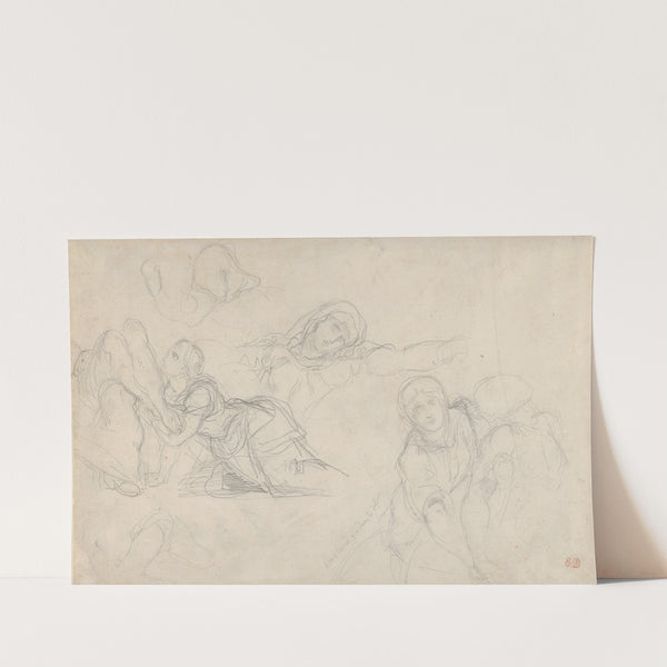Studies of the Virgin and Holy Women for ‘The Lamentation’ (1842–43) by Eugène Delacroix