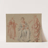 Studies of Three Women by Jean-Antoine Watteau