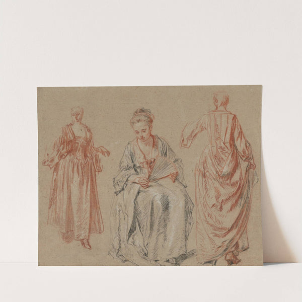 Studies of Three Women by Jean-Antoine Watteau