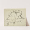 Studies of two figures pushing against a pillar by Peter Paul Rubens