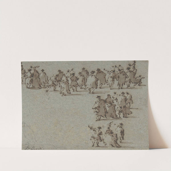 Studies of Walking Figures (1712–93) by Francesco Guardi