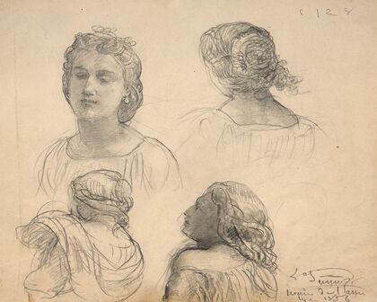 Studies of women for ‘Le Poème de l’âme’ (1856)