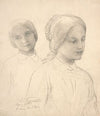 Studies of women for ‘Le Poème de l’âme’ (1851)