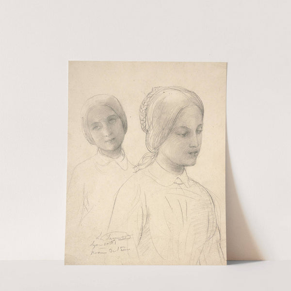 Studies of women for ‘Le Poème de l’âme’ (1851) by Louis Janmot