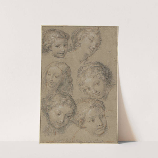 Studies of Women’s Heads (1680s or 1690s) by Michel Corneille the Elder