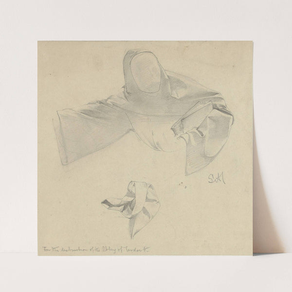 Studies voor de kleding van een vluchtende monnik (1846 - 1912) by Lawrence Alma-Tadema