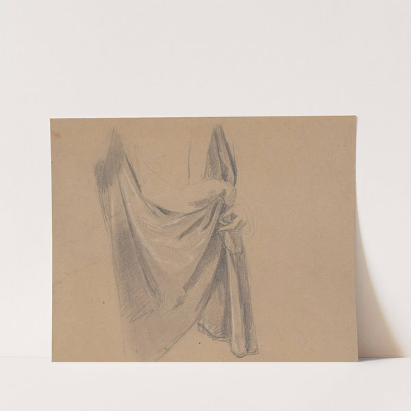 Studium fragmentu szaty księcia Jana Finlandzkiego do obrazu 'Katarzyna Jagiellonka w więzieniu w Gripsholmie' by Józef Simmler