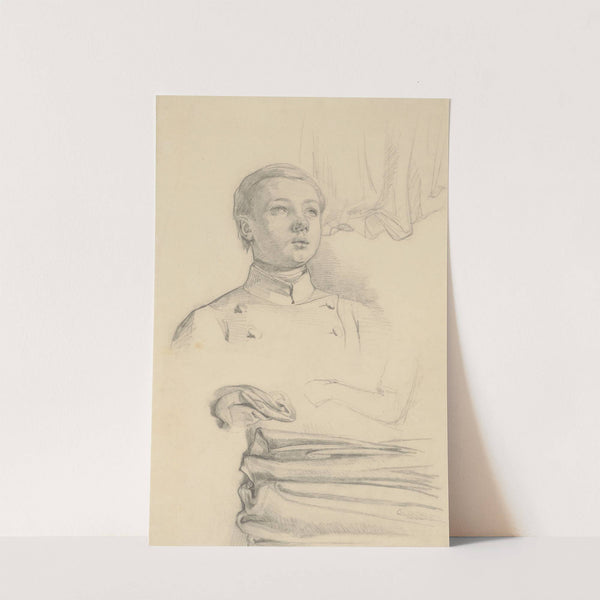 Studium głowy chłopca by Józef Simmler