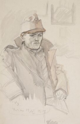 Studium portretowe oficera Legionu Ukraińskich Strzelców Siczowych (1914-1920)