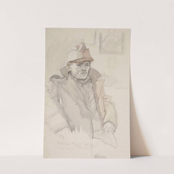 Studium portretowe oficera Legionu Ukraińskich Strzelców Siczowych (1914-1920) by Ivan Ivanec