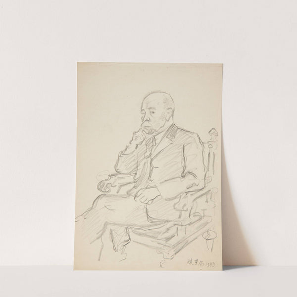 Studium portretowe starszego mężczyzny siedzącego w fotelu by Ivan Ivanec