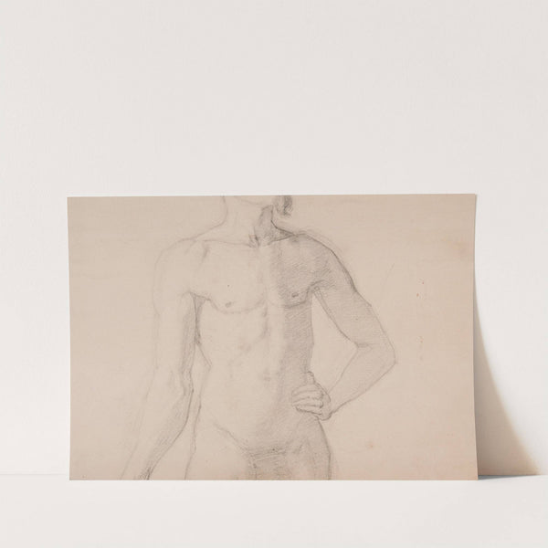 Studium torsu mężczyzny - rysunek dwustronny by Stanisław Cercha