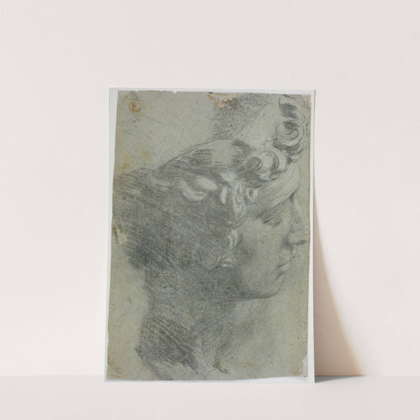 Study after the head of Michelangelo’s ‘Giuliano de’Medici’ by Jacopo Tintoretto