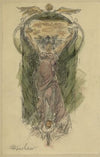 Study drawing for mural of woman, no. 1