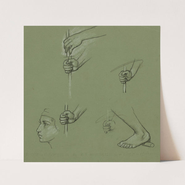 Study drawings for the figure of Agriculture (1895) by Elihu Vedder