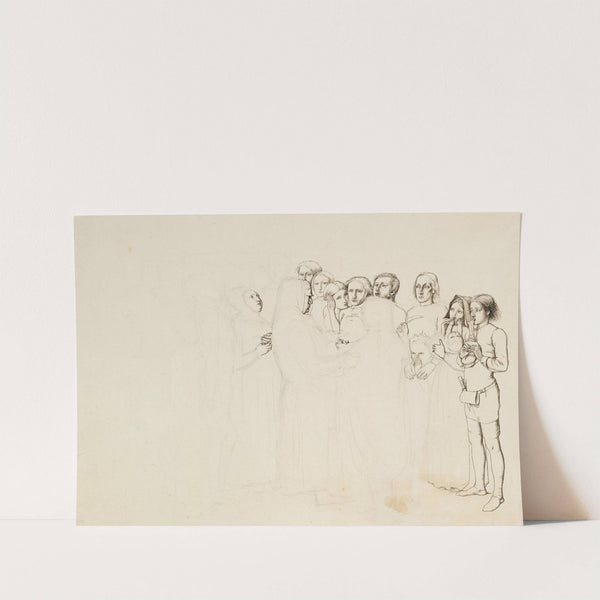 Study for 'A Baron Numbering his Vassals' by Sir John Everett Millais