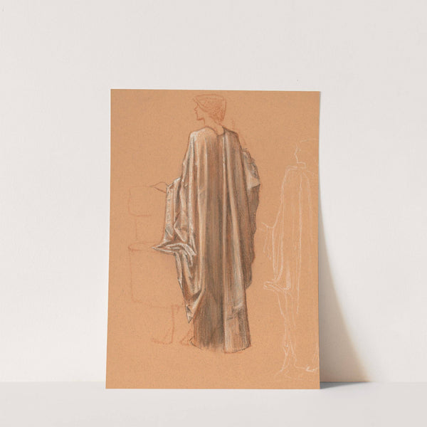 Study for a draped female figure for 'The Sleep of Arthur in Avalon' by Sir Edward Coley Burne-Jones