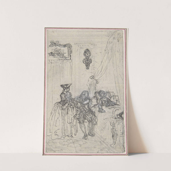 Study for a frontispiece for 'Histoire de Miss Jenny' by Hubert-François Gravelot