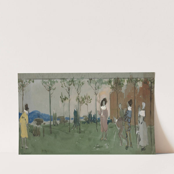 Study for ‘A Game of Bowls’ (Hotel Amsterdam mural project, 1889) (1989) by Edwin Austin Abbey