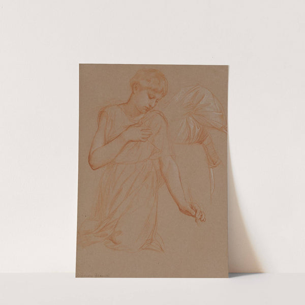 Study for a kneeling angel by Alessandro Franchi