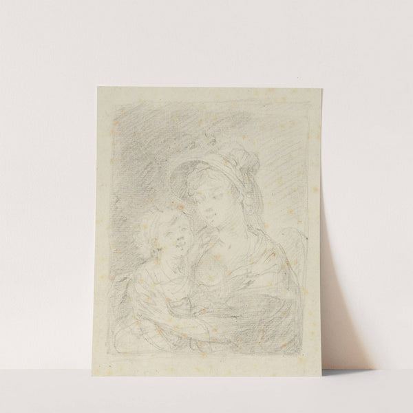 Study for a painting of Ewa Brzostowski nee Chreptowicz with daughter Izabella, II (1791) by Marcello Bacciarelli