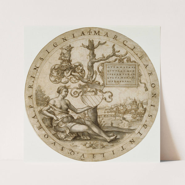 Study for a Stained Glass Window with the Coat of Arms of the Barons von Paar (1540) by Georg Pencz