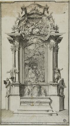 Study for an Altar Containing a Painting of the Adoration of the Shepherds — size preview