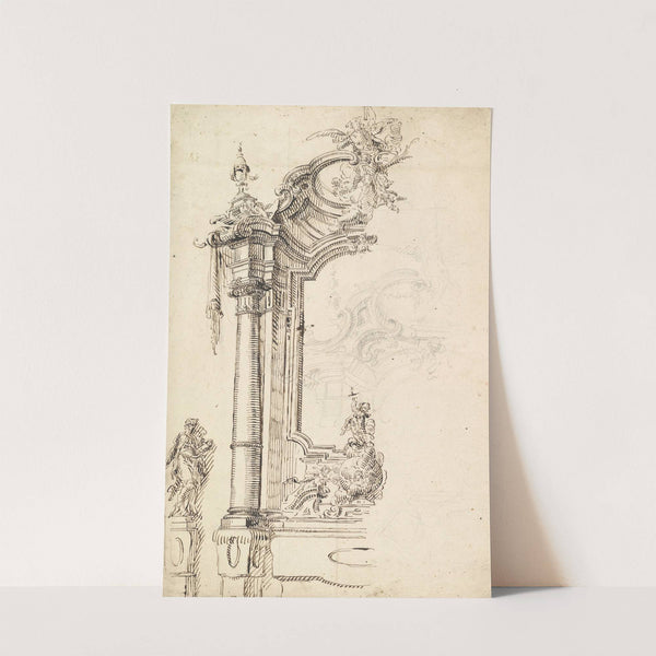 Study for an Altar with a Figure on a Raised Socle at Left by Joseph Anton Feuchtmayer