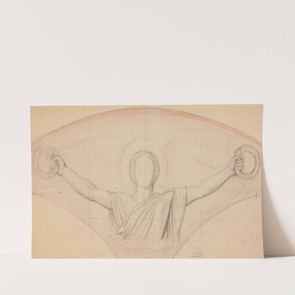 Study for an angel holding wreaths by Jean-Hippolyte Flandrin