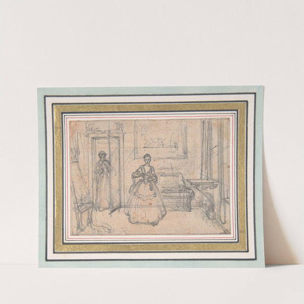 Study for an Engraving of 'Songs in the Opera of Flora' by Hubert-François Gravelot