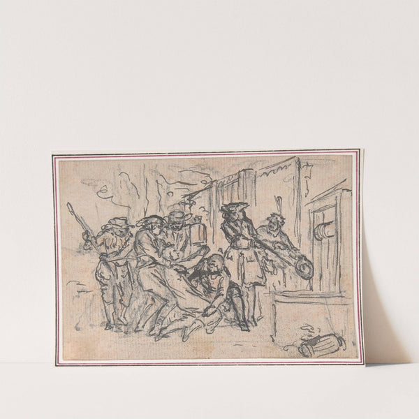 Study for an Engraving of 'Songs in the Opera of Flora' by Hubert-François Gravelot