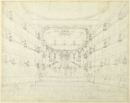 Study for An Oratorio-Covent Garden Theater, from Microcosm of London (c. 1808)