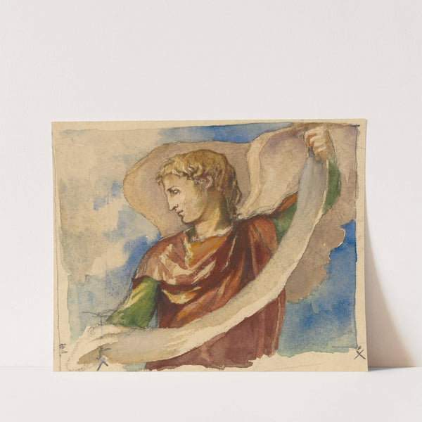 Study for Angel in Decoration of Tower, Trinity Church, Boston by John La Farge