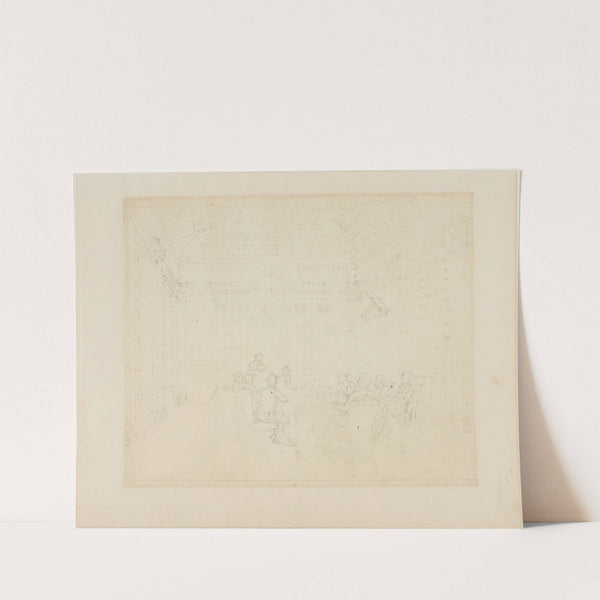 Study for Board Room of the Admiralty, from Microcosm of London (c. 1808) by Augustus Charles Pugin