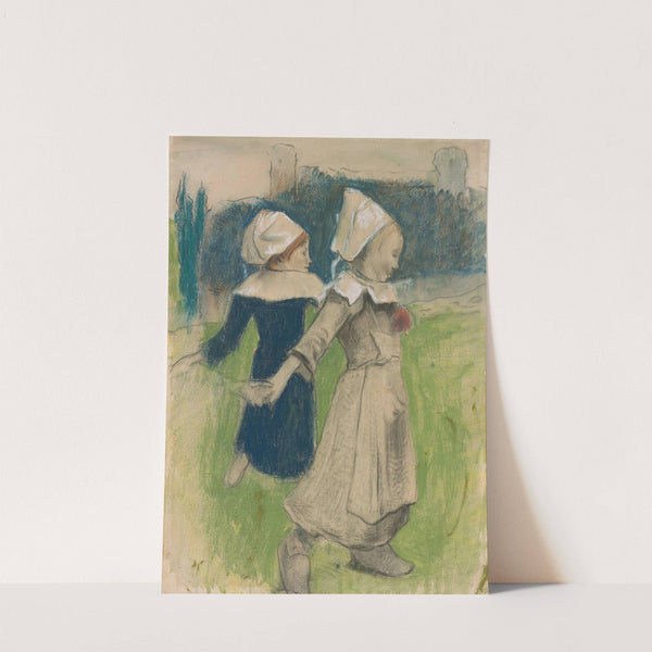 Study for Breton Girls Dancing, Pont-Aven by Paul Gauguin