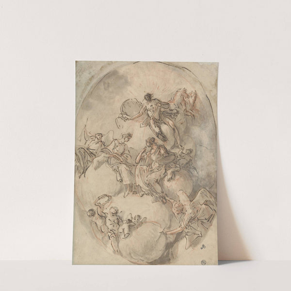 Study for Ceiling: Apollo and other Figures by Domenico Mondo