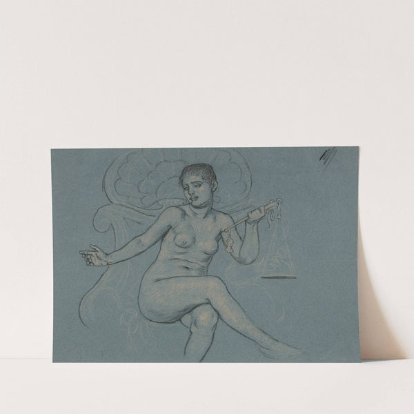 Study for central figure in Corrupt legislation (1895) by Elihu Vedder